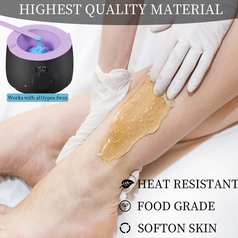 [Australia] - Electric Waxing Kit, Wax Warmer Silicone Liner for Tress Wellness Compatible with 16oz Waxing Kit Melting Wax Bowl for Tress Wellness Wax Warmer or for BLITZWAX Wax Warmer (Purple) 