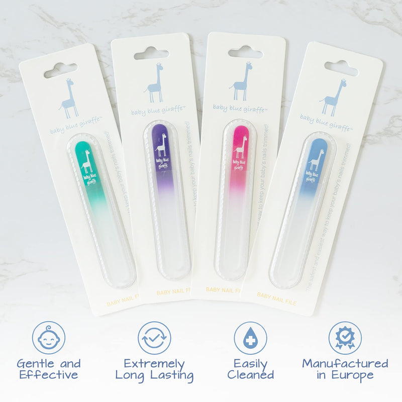 [Australia] - Baby Nail File, Safe Alternative for Nail Clippers, Must-Have Baby Essentials, Ideal Gift for Any Occasion Including Baby Shower, Blue - Baby Blue Giraffe 