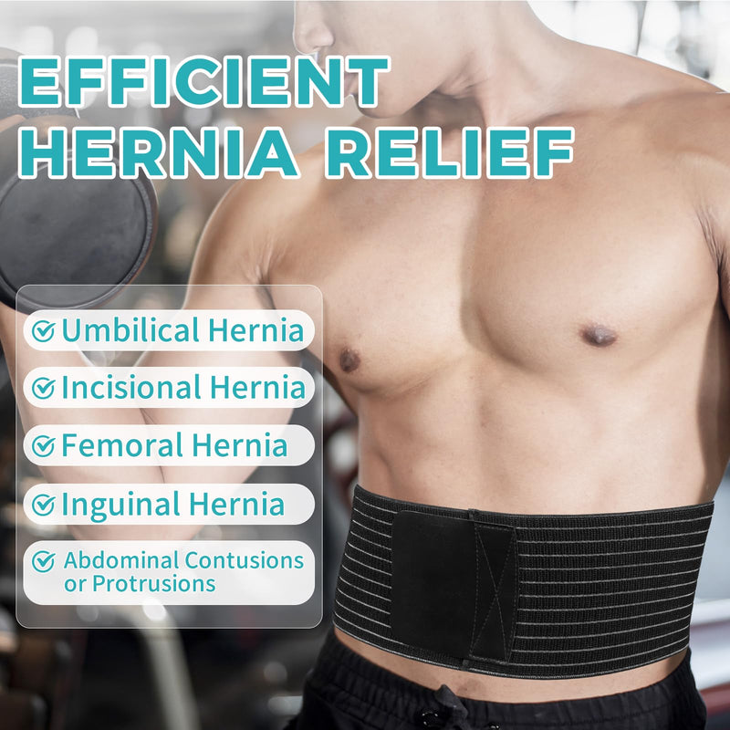 Umbilical Hernia Belt for Men and Women,Abdominal Support Binder with Compression Pad, Belly Button Umbilical Hernia Belts for Men(XXL) XX-Large
