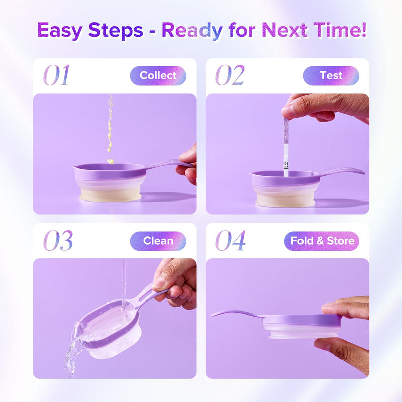 [Australia] - Premom 2 Urine Cups for Ovulation & Pregnancy Tests: Reusable & Collapsible Pee Cups for Home Fertility Testing | Easy to Use & Clean - Essential Kit for Women with Urine Sample Detection 