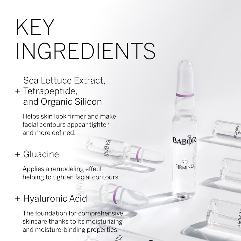 [Australia] - BABOR 3D Firming, anti-aging serum ampoules for the face, with hyaluronic acid for more firmness, vegan formula, ampoule concentrates, 7 x 2 ml market launch 2022 