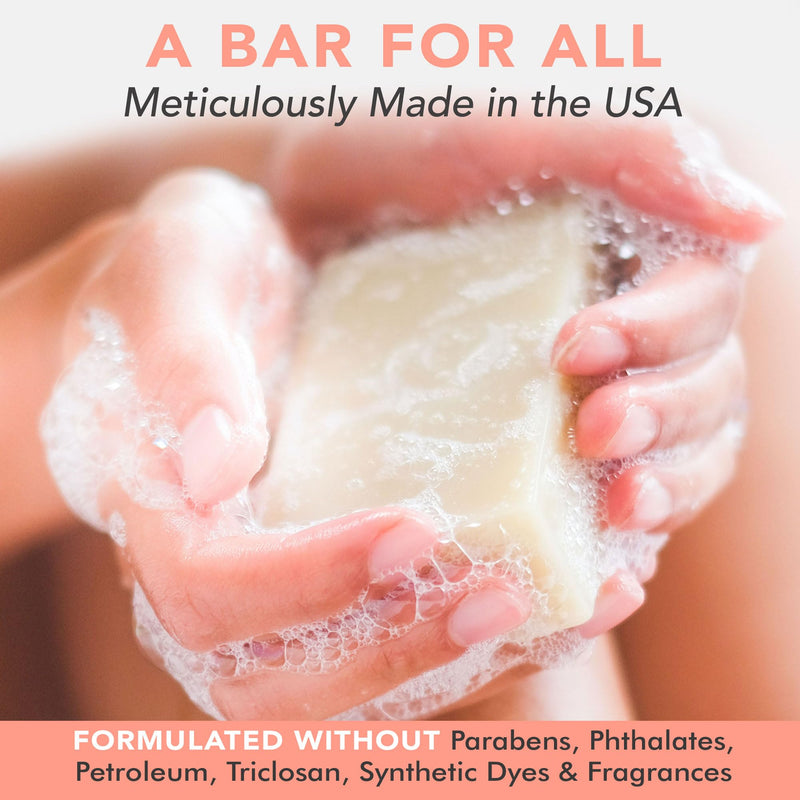 Bar Soap for Shaving - USA Made with Organic & Natural Ingredients, Shave Bar for Women, Vegan Soap with Shea Butter & Coconut Oil, Provides Rich Lather and Reduces Ingrown Hair & Razor Bumps 4 Ounce (Pack of 1)