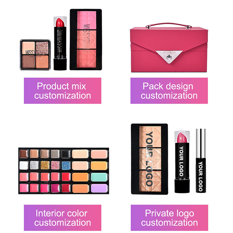[Australia] - FantasyDay Makeup Kit, Professional Makeup Palette Travel Makeup Case with Eyeshadow Lipstick Concealer Lip Gloss Eyeliner Mascara Contour Bronzer Powder, Makeup Sets for Women Girl C09 