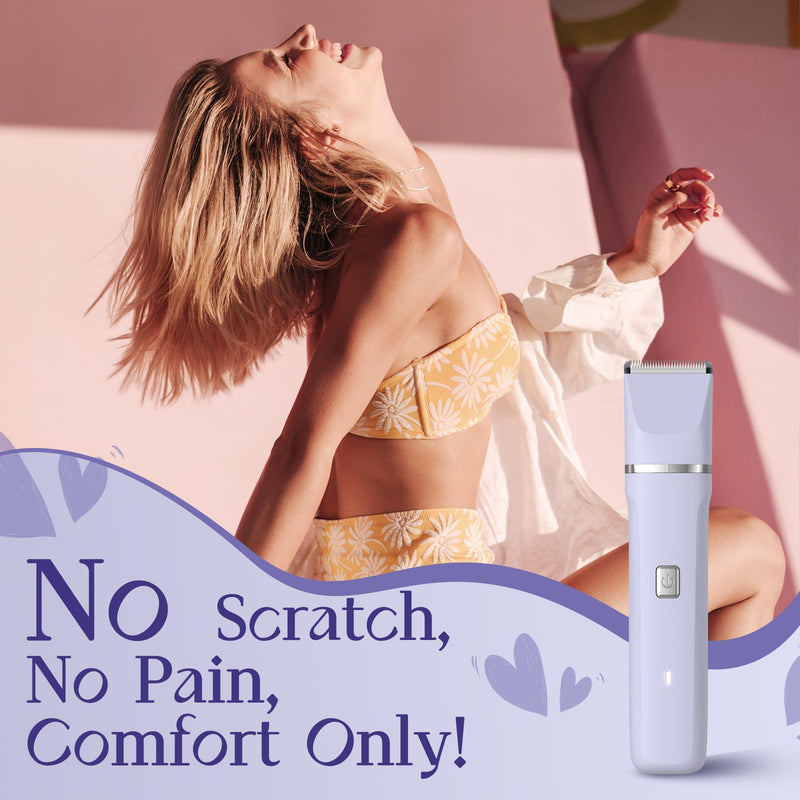 [Australia] - Electric Razors for Women - Wet/Dry Womens Electric Shaver for Bikini/Pubic Hair/Face/Legs/Intimate Area, epilators Hair Removal with Dock Charging, Christmas Gifts & Stocking Stuffers (Purple) 2-in-1 Purple 