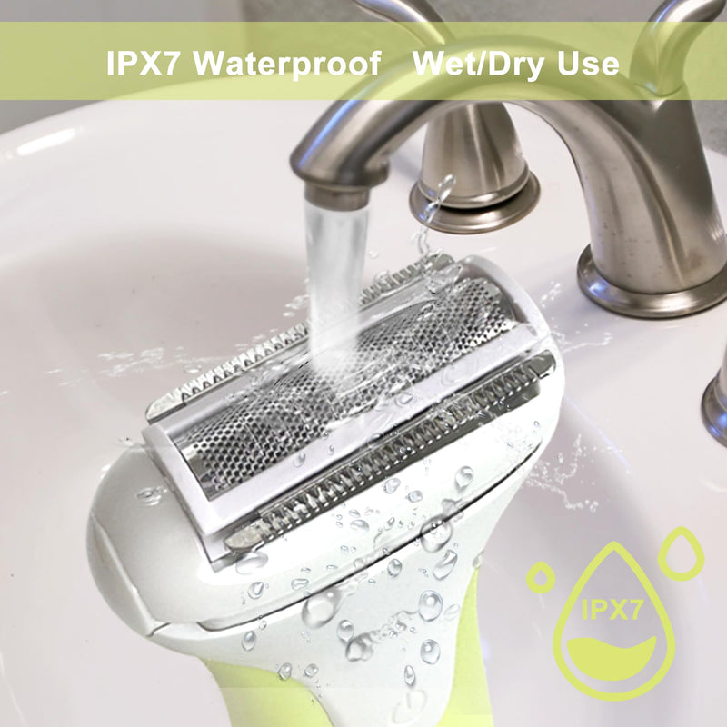 Electric Razors for Women & Bikini Trimmer-Waterproof Cordless for Shower,Travel | Hypoallergenic Foil Shaver for Legs,Underarms,Bikini Line,Wet/Dry.OliveDrab/iuy6 Green White