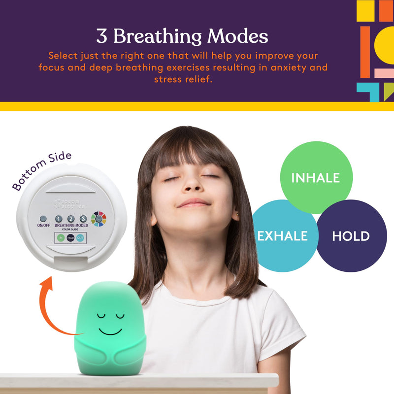 [Australia] - Special Supplies Mindfulness Guided Breathing Exercises, Nightlight Mode, Guided Daily Visual Relaxation and Restful Sleep for Kids or Adults, Color Changing Nightlight 
