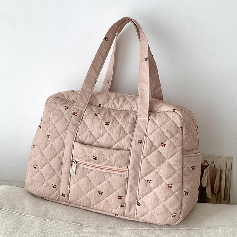 Farcauo Cute Tote Duffel Bags Women Pink Cherry Travel Duffel Bag Weekender Overnight Duffel Travel Carry On Purses for Women Work Diaper Gym Tote Hospital Bag for Labor Delivery #Z Pink Cherry Travel Duffel Bags