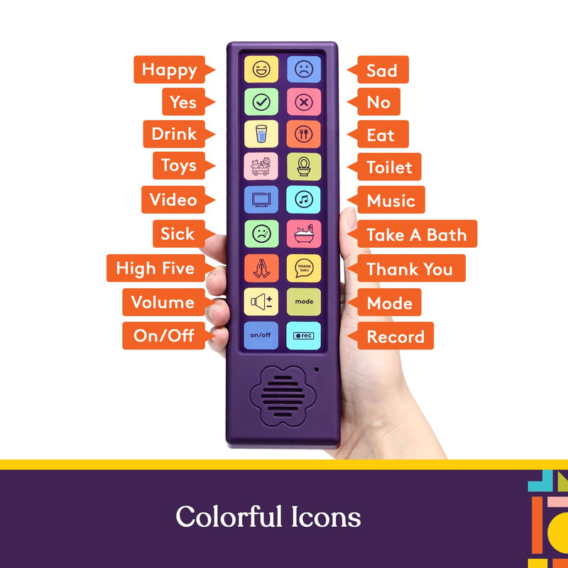 [Australia] - Special Supplies AAC Communication Device for Speech Therapy, Talker Buddy Communication Device for Non Verbal Kids & Adults, Autism Talking Aids for Home or School, Travel Bag, Recording Option 