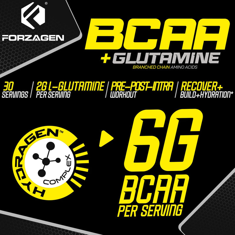 [Australia] - Forzagen BCAAS Amino Acids Powder with Glutamine BCAA Powder, Branched Chain Amino Acids Supplements Powder, BCAA Lean Energy Pre Workout - Post Workout Muscle Recovery Powder, 30 Servings Pineapple 