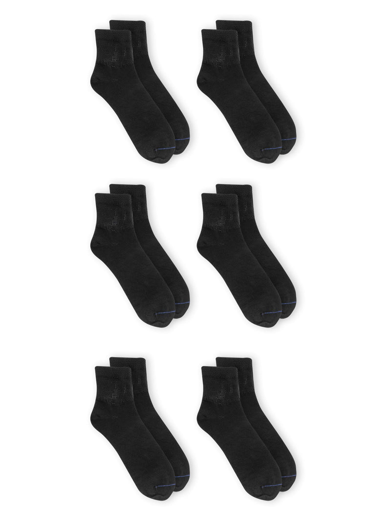 [Australia] - Dr. Scholl's Women's Diabetes & Circulator Socks-4 & 6 Pair Packs-Non-Binding Moisture Management 8-12 Black - Ankle (6 Pairs) 