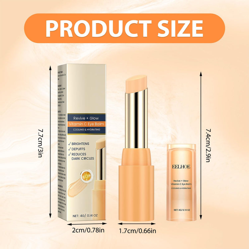 Tbexem Revive Glow Vitamin C Eye Balm, Hydrating Eye Cream,Improve Dark Circles,Brightens Skin Tone,Reduces Puffiness(2PCS)
