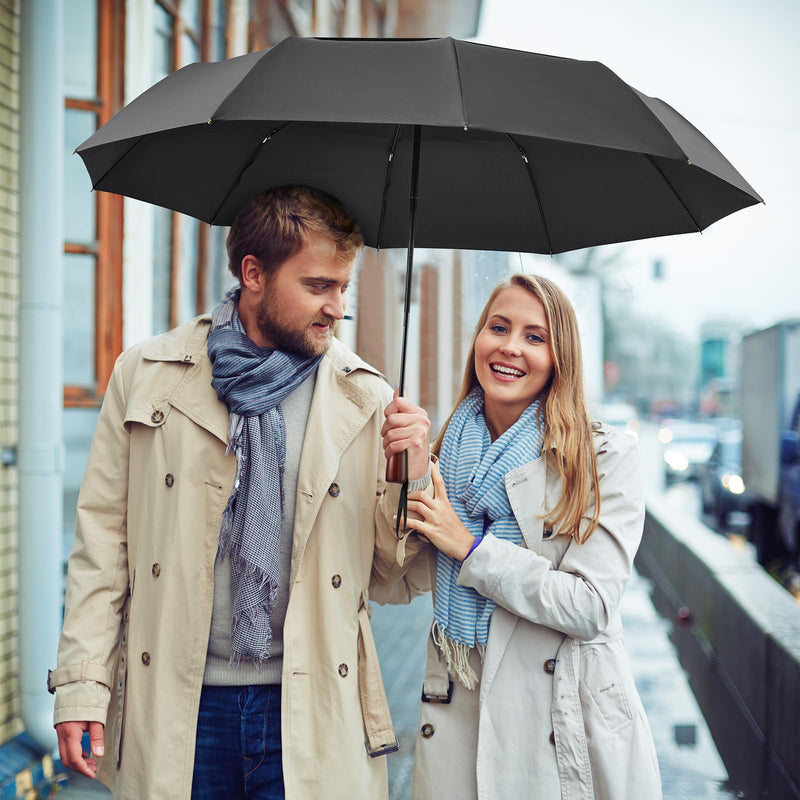 G4Free UPF 50+ UV Protection Windproof Sun Blocking Umbrella Large Compact Windproof Golf Umbrella for Rain Oversized Auto Open Close Folding Travel Golf Umbrella