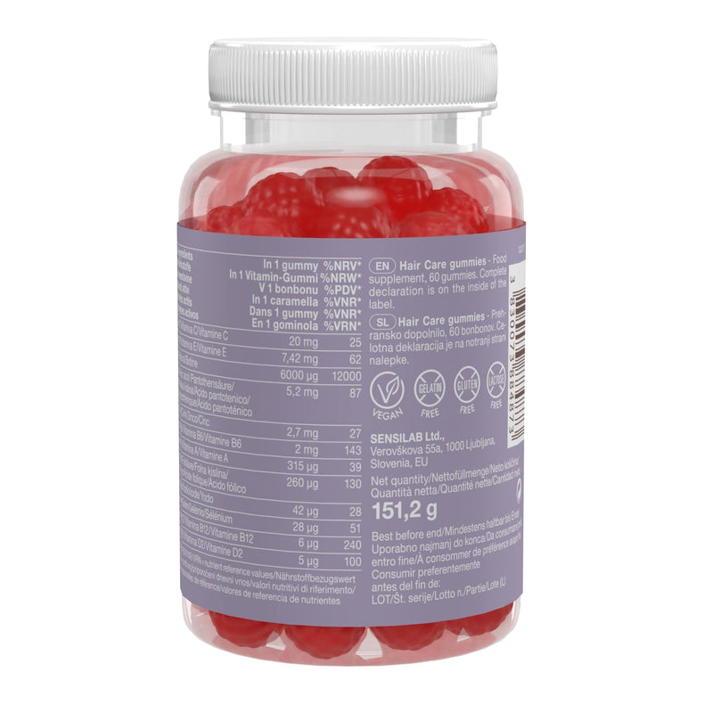 Hair Vitamins with 1000 mcg Biotin, Hair Growth Gummies with Zinc, Selenium, Iodine, and Other Essential nutrients, Strawberry Flavor, 60 Gummies, Tummy Tox Hair Care