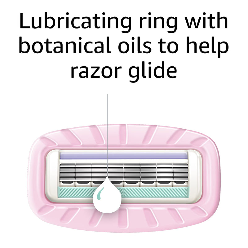 Amazon Basics Women's 4 Blade FITS Razor Refills for Women, FITS Amazon Basics FITS Handles and Venus Handles, Moisturizing Surround, 6 Refill Cartridges, 1 Pack of 6 6 Refills 1 Count (Pack of 6)