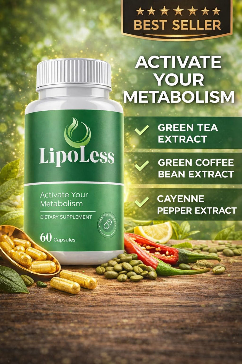 LipoLess Metabolism Support Supplement – Advanced Formula to Support Metabolic Function – Daily Wellness & Energy Support – Dietary Supplement – 60 Capsules