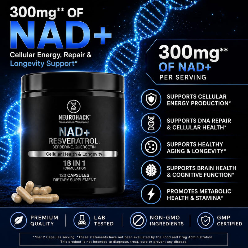 NAD+ 18-in-1 Mineral Fusion, Dietary Supplement (New Better Value Packaging 120 Capsules)