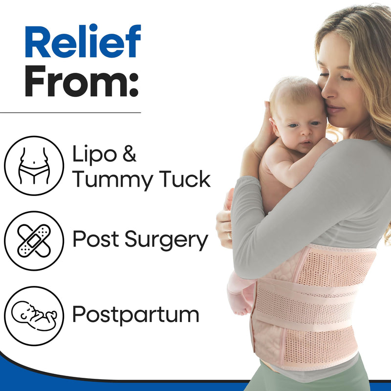 Postpartum Belly Band & Belly Wrap | C Section Belly Binder & Abdominal Binder | Post Surgery & Pregnancy Tummy Tuck or Hysterectomy Recovery Support Girdle | C Section Postpartum Essentials (XL) XL