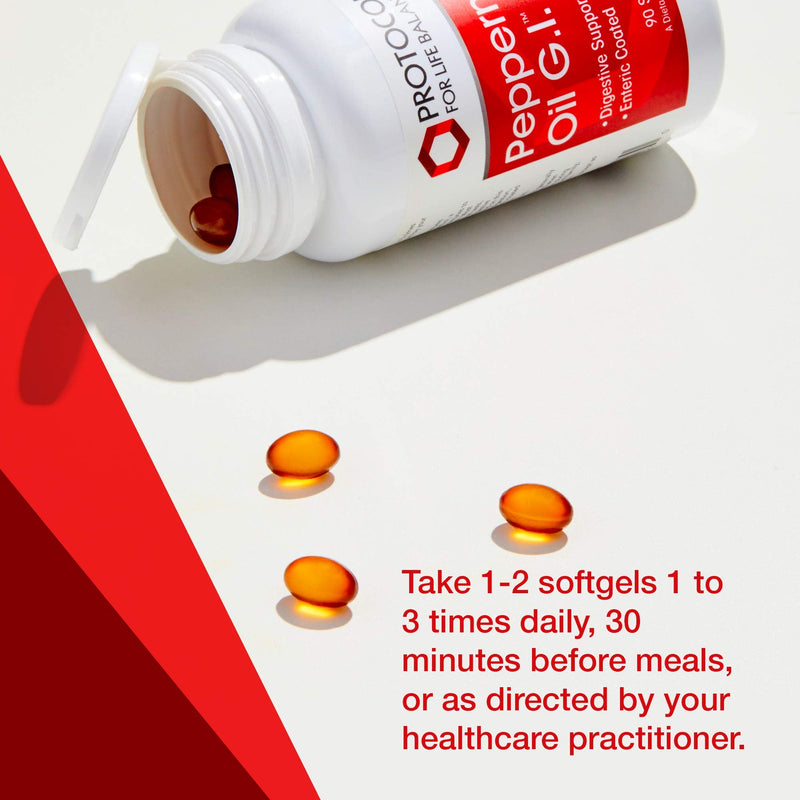 [Australia] - Protocol Peppermint Oil G.I. - Digestive Support with Ginger and Fennel oils - 90 Softgels 