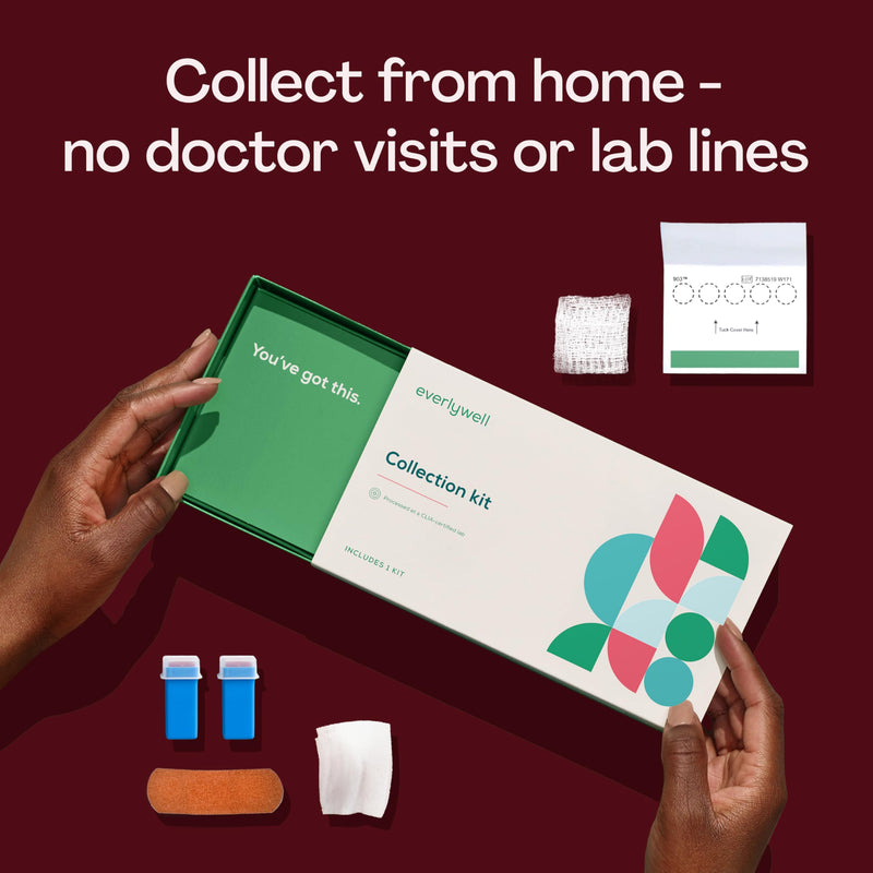 Everlywell At-Home HbA1c Lab Test for Women and Men, Measures Hemoglobin A1c for Accurate Results from CLIA-Certified Labs Within Days, for Ages 18 Plus