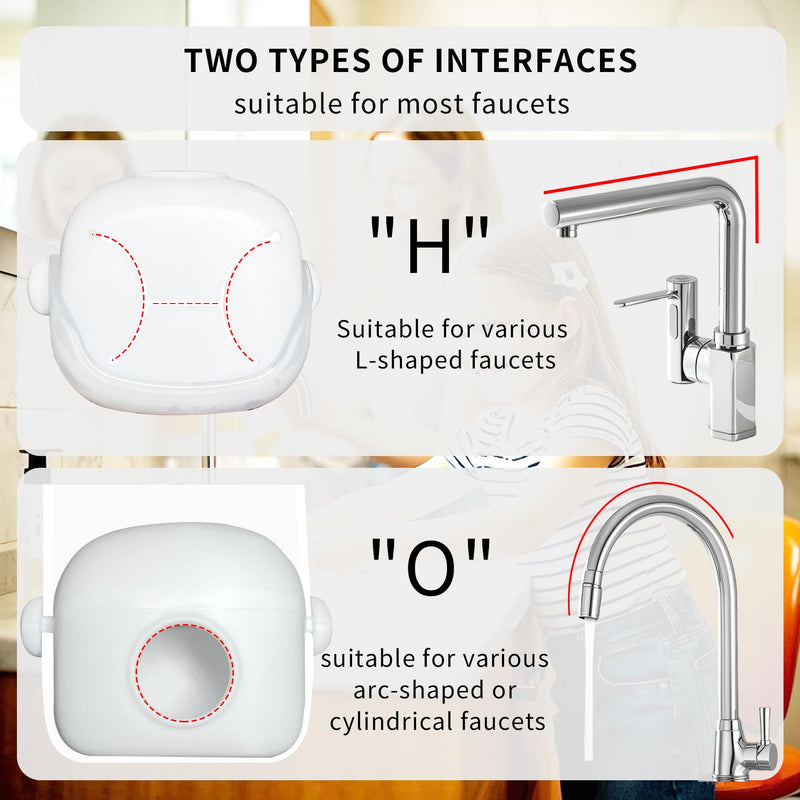 [Australia] - KOMIDK Faucet Extender for Bathroom Sink Faucet Extender for Toddlers Bathroom Sink Kitchen Bathtub (White) white 