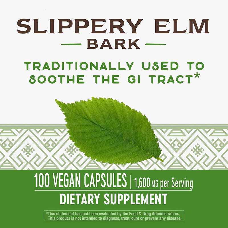 AMINOLAB - Slippery Elm Bark 5000mg 240 Capsules - Supports Throat & Respirtory Health, Relieves Heart Burn - HIGH in Fibre