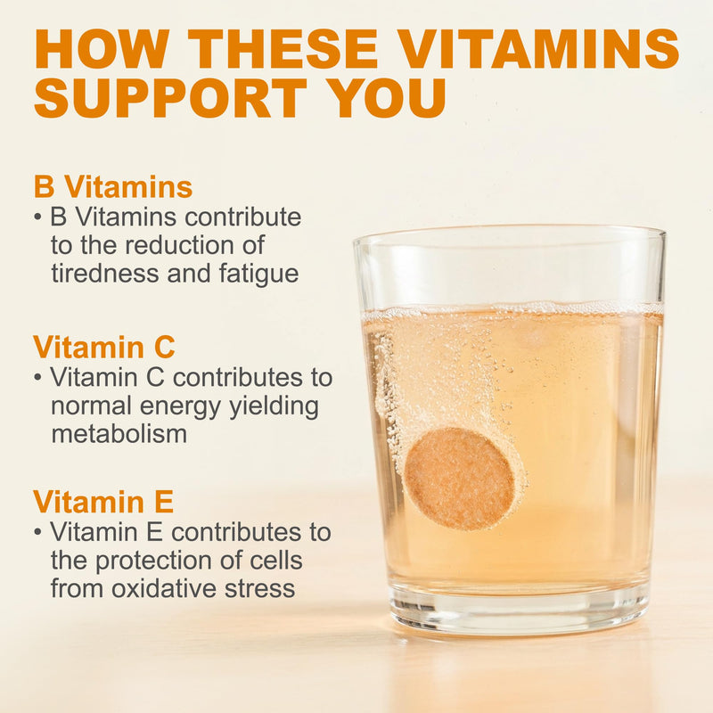 Effervescent Multivitamins - High Strength Multivitamin Tablets - Complete One a Day Supplements for Men & Women - 20 Per Tube (Pack of 6) 20 count (Pack of 6)