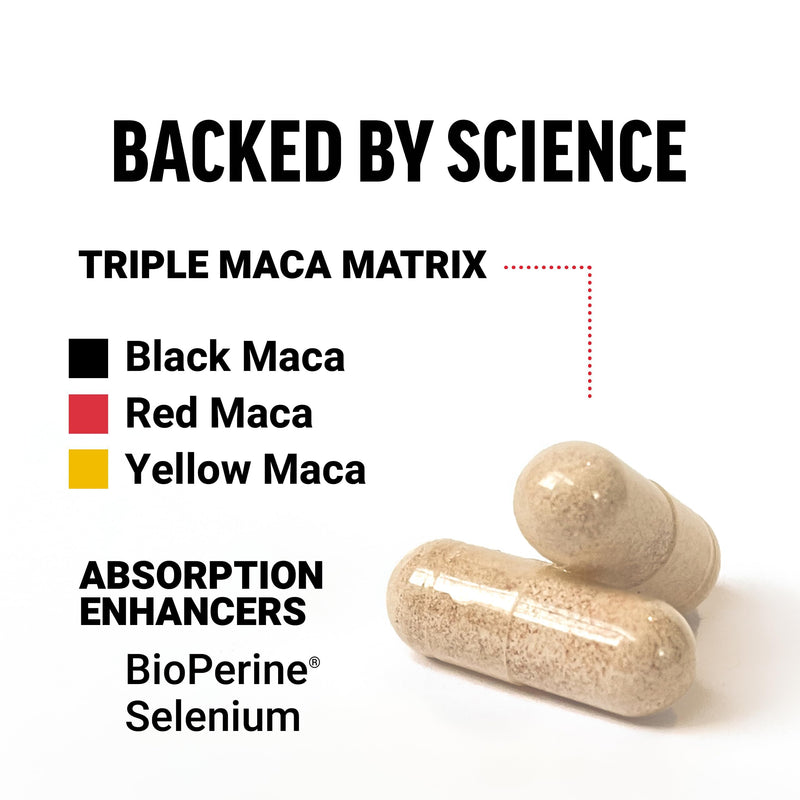 [Australia] - Force Factor Maca Max, Maca Root Capsules to Maximize Vitality & Performance, Made with Black Maca, Red Maca, & Yellow Maca Powder, Maca Root Powder, 2000mg, 120 Capsules Maximum Potency 120 Count (Pack of 1) 