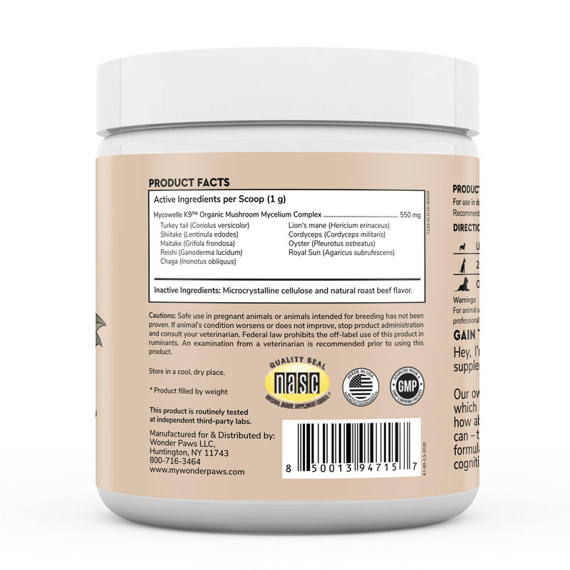 Mushroom Complex Powder Plus Milk Thistle Drops - for Dog Immune Support, Vitality Liver, Detox & Overall Wellness – Mushroom Complex 90 Scoops - Milk Thistle 2 Ounces - PawsPlanet Australia