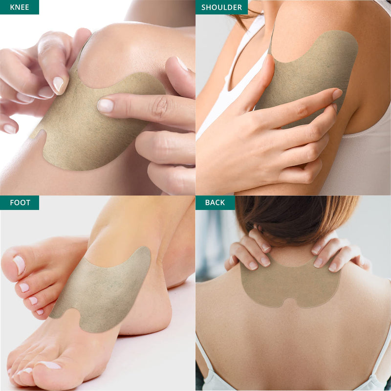 [Australia] - MYMULIKE Pain Relief Patch Knee, Pack of 52 Knee Pain Plasters, Natural Knee Patch, Heat Plaster Knee Pain Relief Patch for Neck Knee Muscles Joints Pain 