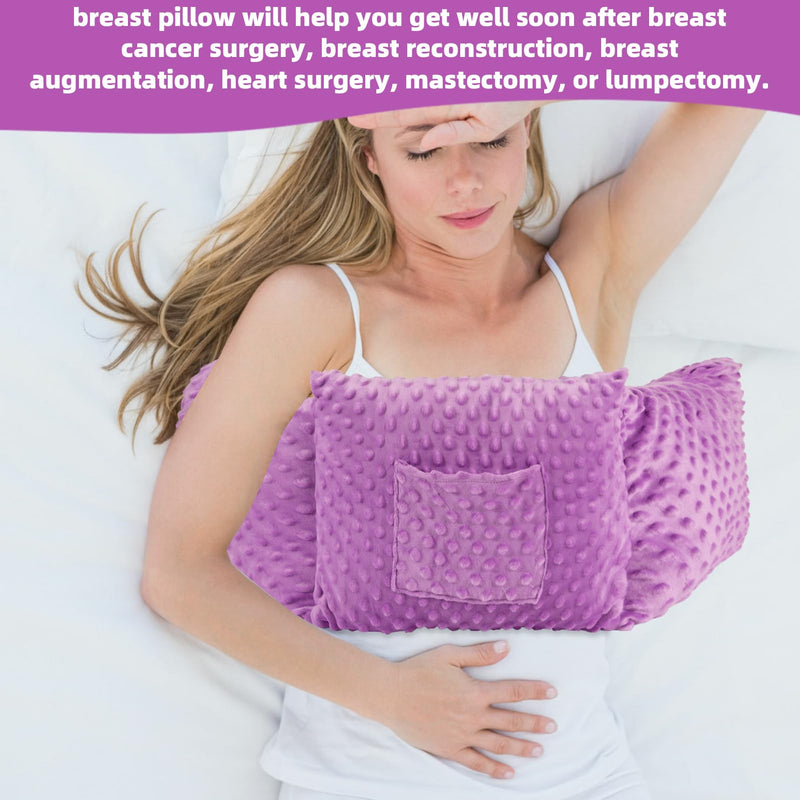 [Australia] - Mastectomy Pillow, Mastectomy Recovery Supplies for Heart Surgery, Breast Cancer, Reduction & Augmentation Patients Sleeping, Recovery Protection After Surgery Gifts Pink 