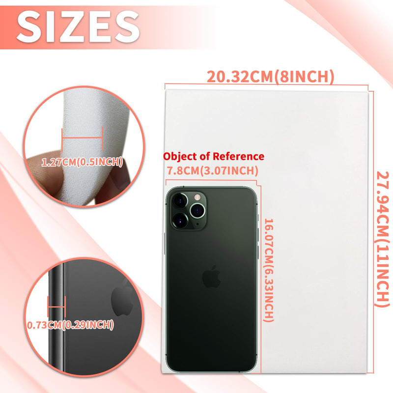 [Australia] - 4 Pack Lipo Foam Pads Post Surgery Tummy Tuck for Lipo Recovery,Liposuction Surgery Foam Sheet for Recovery 8" X 11" 4 