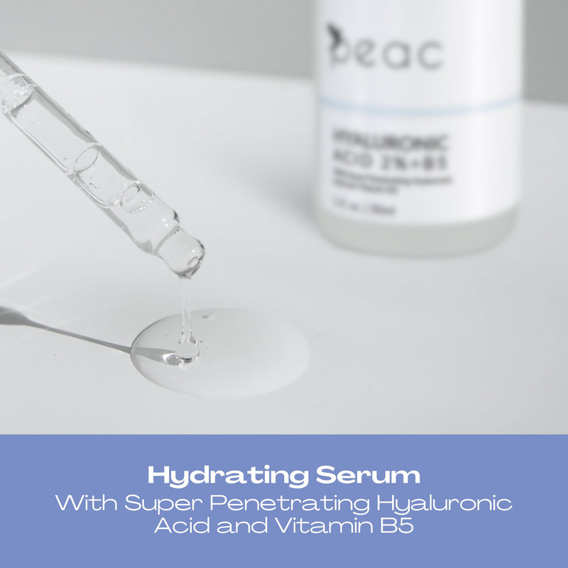 Hyaluronic Acid 2% + B5 Serum 60ml/2oz – USA Made - All Skin Types - Hyaluronic Acid Serum for Face – Hydrating, Plumping & Lightweight – Fragrance Free Skincare – Moisturizing Face Serum for Women 1 Fl Oz (Pack of 2)