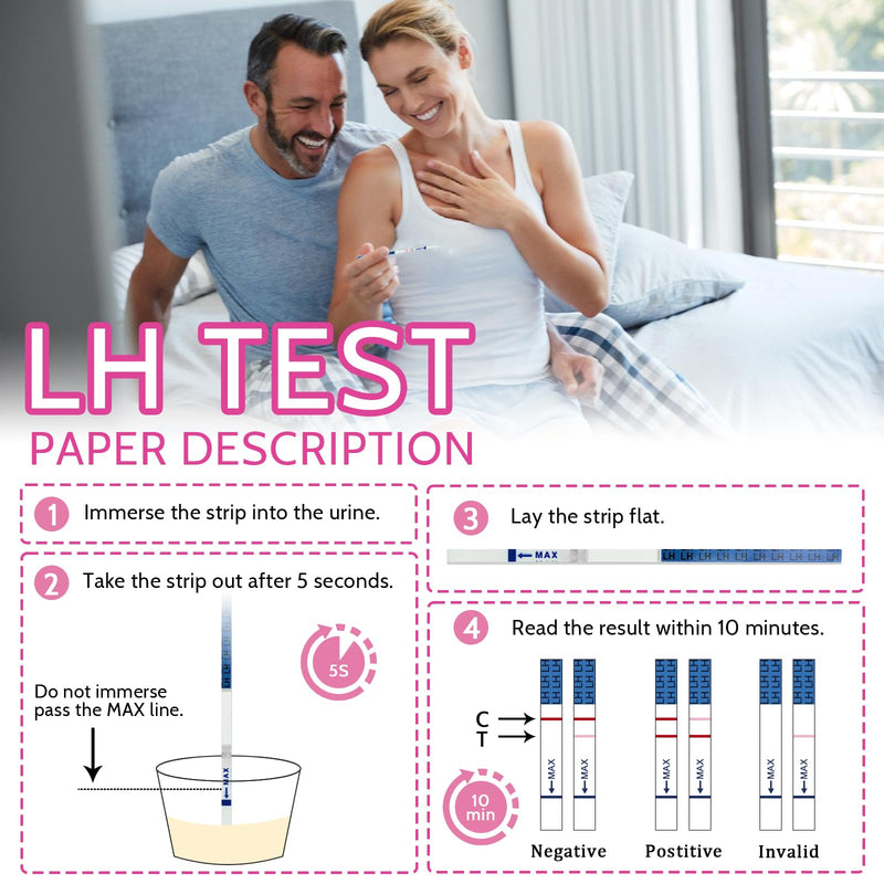 [Australia] - Pack of 50 ovulation test strips, ovaluation tests, desire to have children, ovulation test, sensitive ovulation tests, 25 miu/ml optimal sensitivity, fertility test for women ovulation 