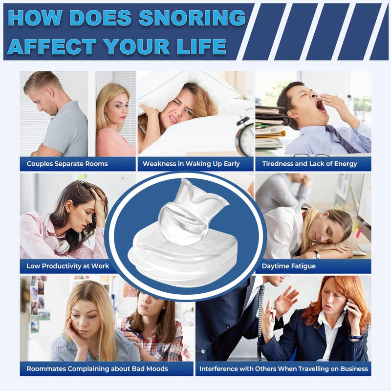 [Australia] - Snoring Solution - Anti-Snoring Device, Reusable Snore Solution Stopper for Men/Women-f18 White M 