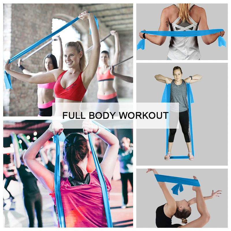 [Australia] - Resistance Bands,Professional Long Non-Latex Elastic Stretch Bands,Exercise Bands for Physical Therapy, Yoga, Pilates, Rehab, at-Home or The Gym Workouts, Strength Training 5-FT Green, Blue, Gray 