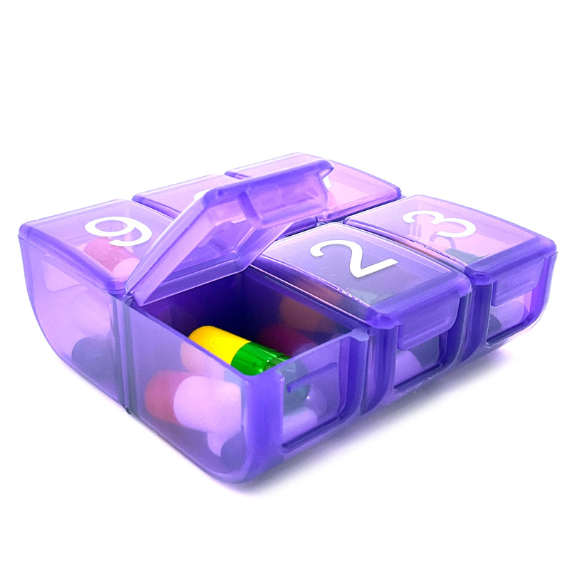 e-Pill 7 Day Weekly Pill Organizer – 6 Times a Day Medicine & Vitamin Box with 6 Alarm Reminders Timer