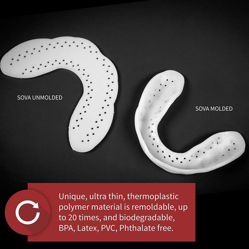 [Australia] - SOVA Max Night Guard - 2.4mm Thin - Custom-Molded Fit - Protects Against Nighttime Teeth Grinding & Clenching - Odor & Taste Free - Remoldable Up to 20 Times - Non Toxic 