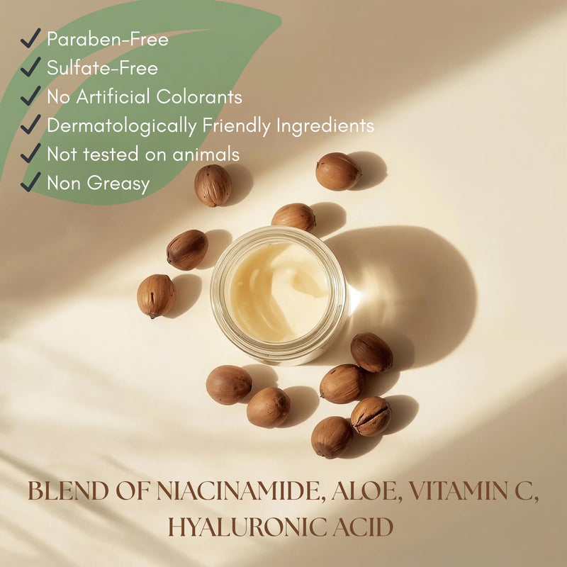 Nourishing Face Cream, Elevated | Unrefined Shea Butter + Bioactive Complex | Niacinamide, Vitamin C, Hyaluronic Acid & Aloe Vera | Plant-Based Daily Moisturizer | 1.76 oz