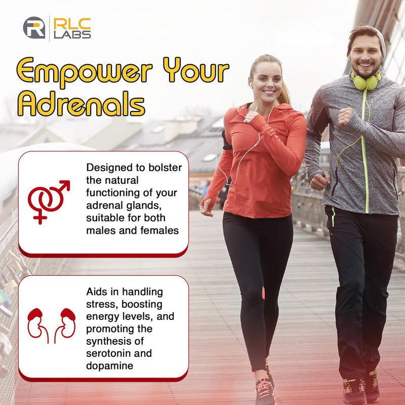 [Australia] - RLC, a-Drenal, Adrenal Support for Stress Relief and Energy - 120 Capsules, Balance Cortisol with Ashwagandha, Rhodiola, Cordyceps and Ginseng L-Theanine, Adrenal Support Supplements for Women & Men 
