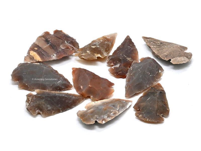 [Australia] - 20 Pieces Fancy Jasper Arrowhead, Crystal and Healing Stone Flint Rock Arrow Head - 1" to 1.5" Arrowheads for DIY Project Craft Point Jewelry Making 20 Pieces (Small) 