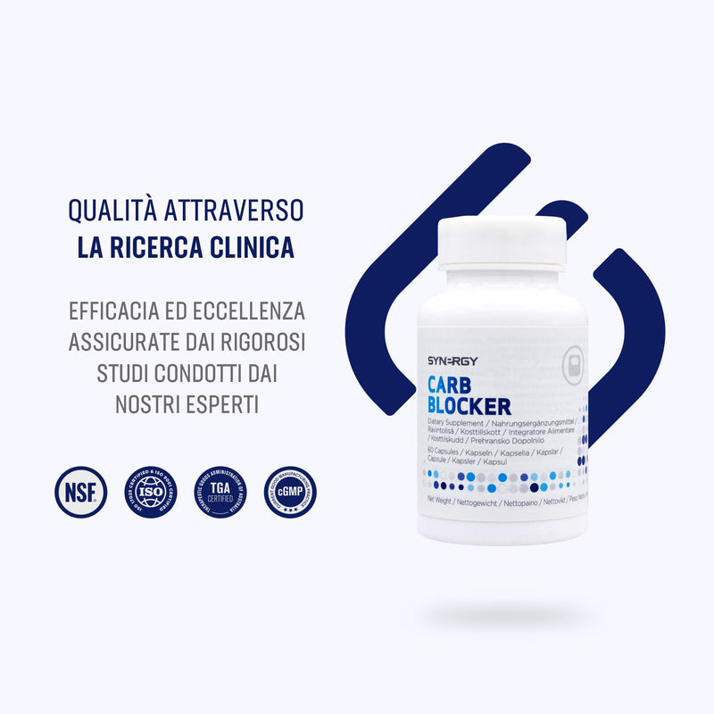 Synergy WorldWide Carb Blocker 60 Capsules | Support Healthy Weight Management and Wellbeing | White Kidney Bean Extract | Calorie-Controlled | 31,7 gr