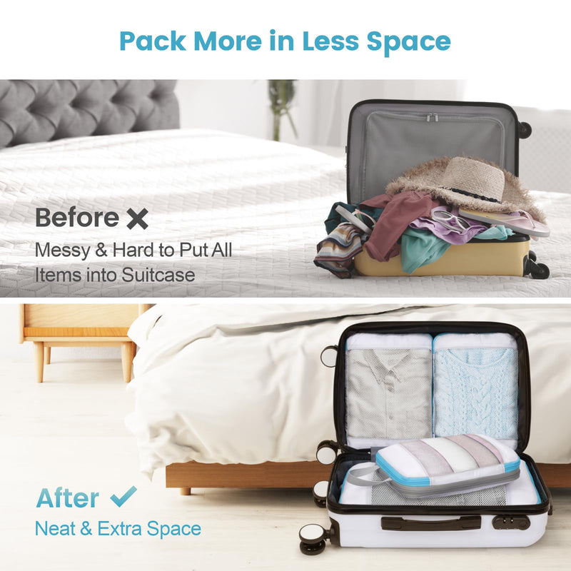 Cambond Spirit Airlines Personal Item Bag 18x14x8 Inch Bundle with Compression Packing Cubes for Travel Women