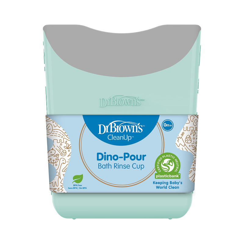 [Australia] - Dr. Brown's CleanUp Dino-Pour Bath Rinse Cup, 0m+, BPA Free, Certified Plastic Neutral 