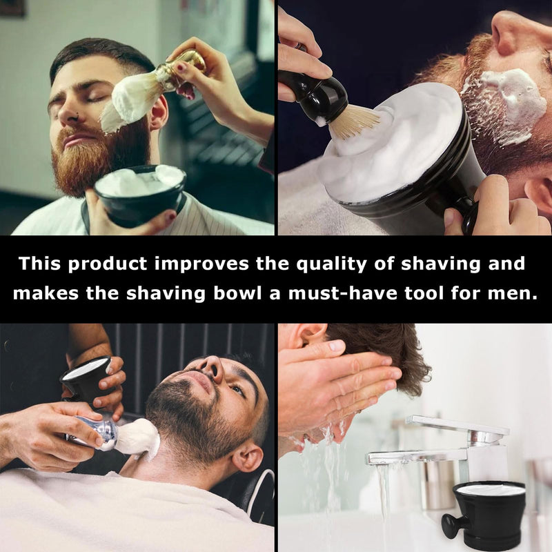 [Australia] - SOGHO shaving bowl, professional shaving mug, shaving soap dish, men's plastic shaving bowl with handle, barber shaving bowl, shaving brush bowl for shaving cream, facial cleansing soap dish 