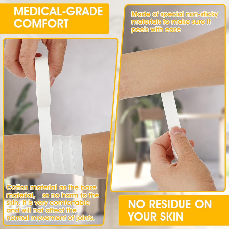 [Australia] - 3 Rolls Finger Tape White Extra Strong 0.6-Inch x 32-feet Athletic Tape for Fingers Feet Sweat Volleyball Finger Tape for Outdoor Sports Climbing Football 3 