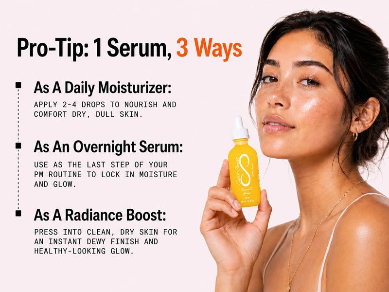 Organic Vitamin C Serum for Face, Hydrating Face Oil with Argan, Grapeseed, Rosehip & Pumpkin Seed Oils, Anti Aging Skin Care for Wrinkles & Fine Lines, Vegan Alcohol Free, 1 oz 1 Fl Oz (Pack of 1)