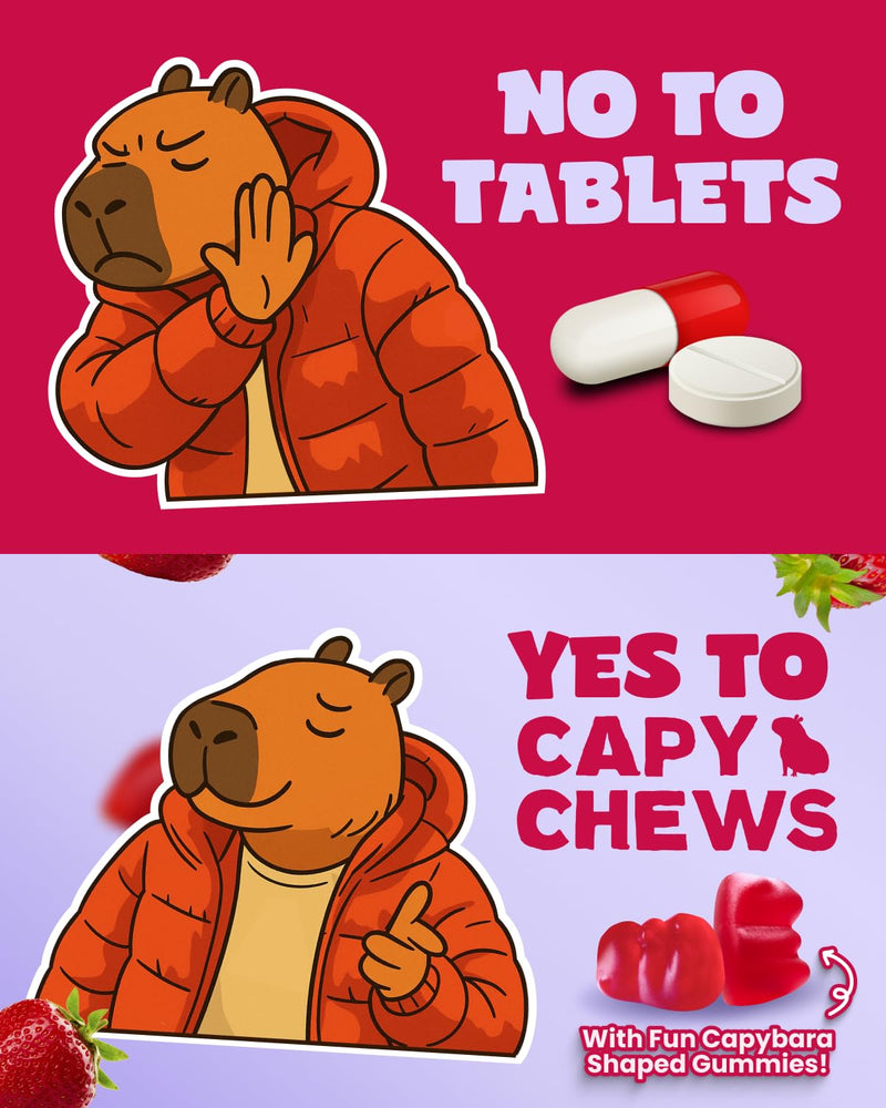 Kids Multivitamin Gummies – 5 Month Supply - 150 Gummies - Packed with Essential Vitamins & Nutrients - Chewable Multivitamins for Children - with Vitamin C, D3, A, E, B6 & B12 - Strawberry Flavour