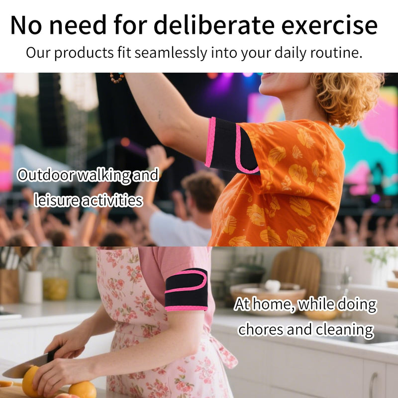 [Australia] - 2pcs Arm Toning Bands for Workout, Spandex Arm Trimmer Sleeves Fit Fat Burn Stay Comfortable Workout Bands for Sculpting Flabby Arms 