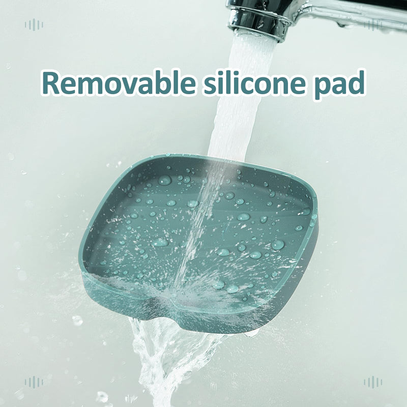 [Australia] - Retainer Case Slim Aligner Case with Vent Holes Removable Inner Tray Silicone for Easy Cleaning (1Pack Black Green) 1Pack Black Green 