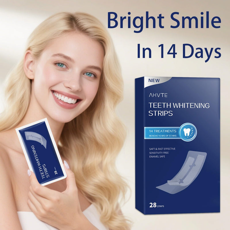 [Australia] - Teeth Whitening Strips 14 Treatments, Gentle Enamel-Friendly Formula for Sensitive Teeth with Non-Slip Dry Tech, for Brighter Smiles After Coffee/Wine, 28 White StripsÔºàMintÔºâ 